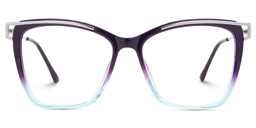 Krystle Square Purple-Blue Glasses
