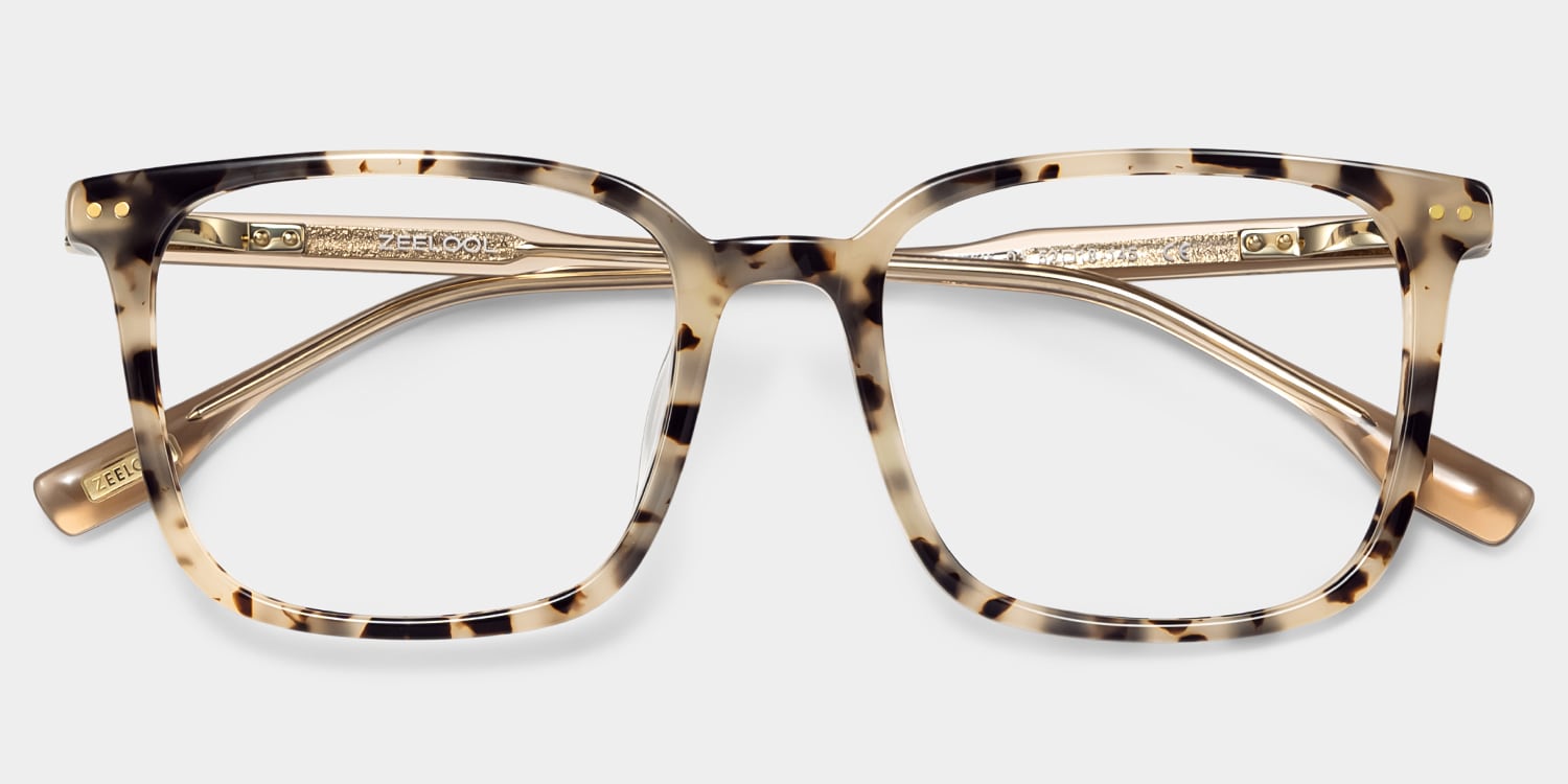 Zoe Tortoise Frame Glasses with Square Frame Online | ZEELOOL