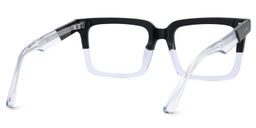 Hattie Rectangle Black Clear Glasses4
