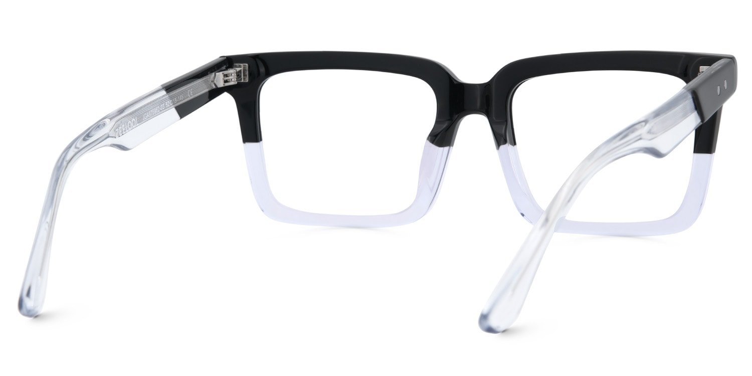 Hattie Rectangle Black Crystal Glasses4