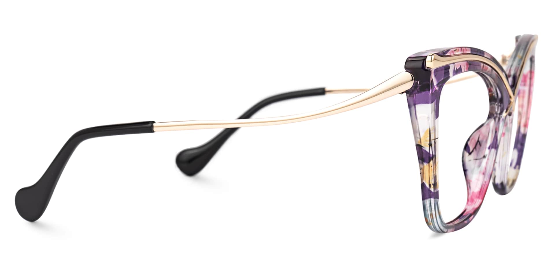 Winston Butterfly Purple-Floral Eyeglasses & Glasses Frames2