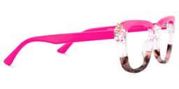 Lannez Rectangle Neon Pink Glasses4