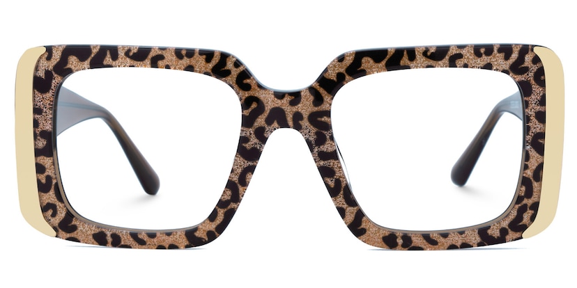 Jesse Rectangle Leopard Glasses