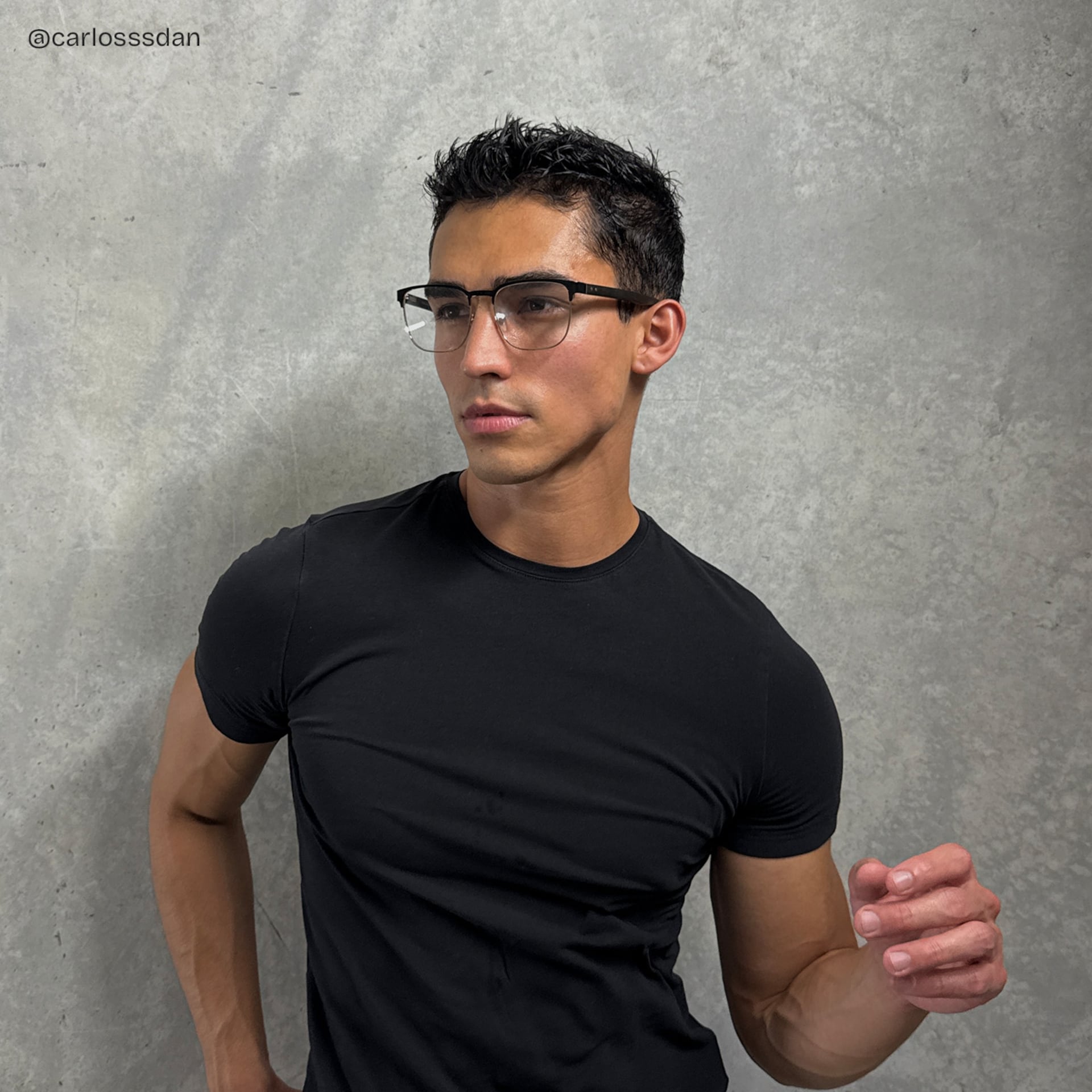 Luke black and gold browline glasses Online | ZEELOOL6