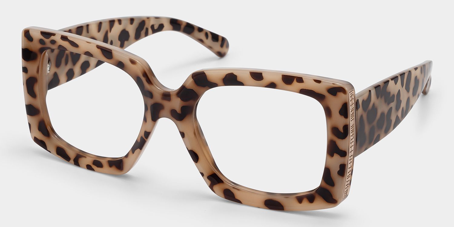 Yael Square Light-Tortoise Glasses | Zeelool Glasses1