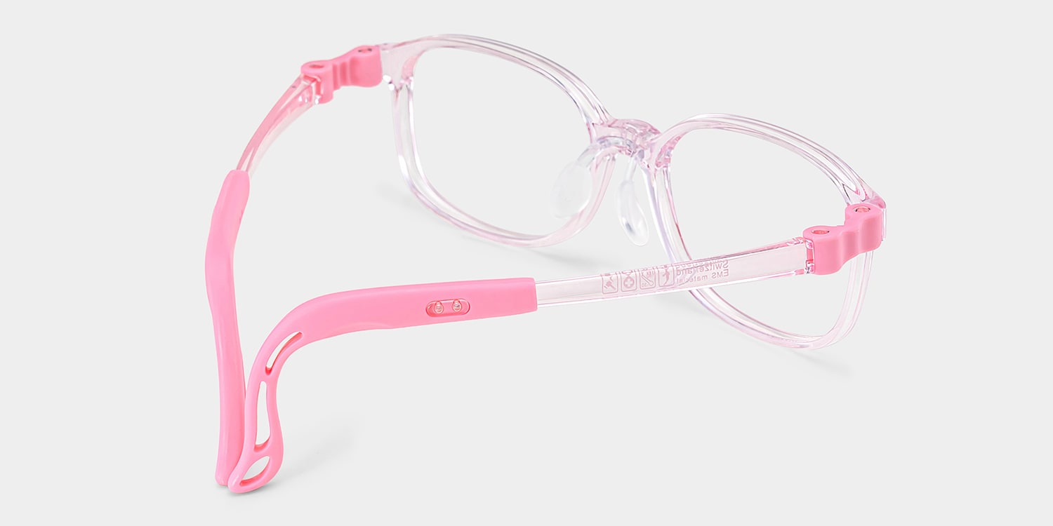 Casey Rectangle Crystal Pink Glasses3