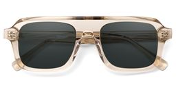Nomad Beige Rectangle Sunglasses1