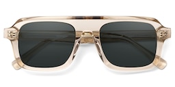 Nomad Rectangle Champagne Polarized Sunglasses1