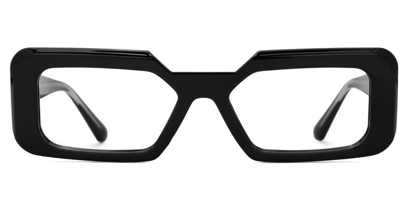 Tasew Black Rectangle Glasses