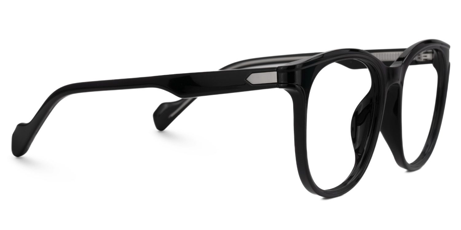 Thin Frame Black Glasses With Round Shape4