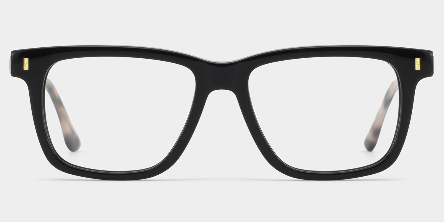 Rectangle Black Eyeglasses- Travis Acetate Frame Glasses1