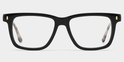 Travis Rectangle Black Glasses1