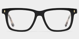 Travis Rectangle Black Glasses1