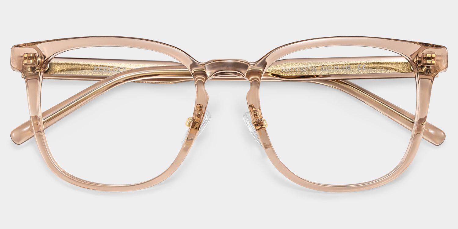 Hailey Beige Frame Glasses with Square Frame Online | ZEELOOL2