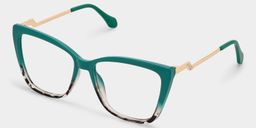 Awilda Cateye Green Glasses2