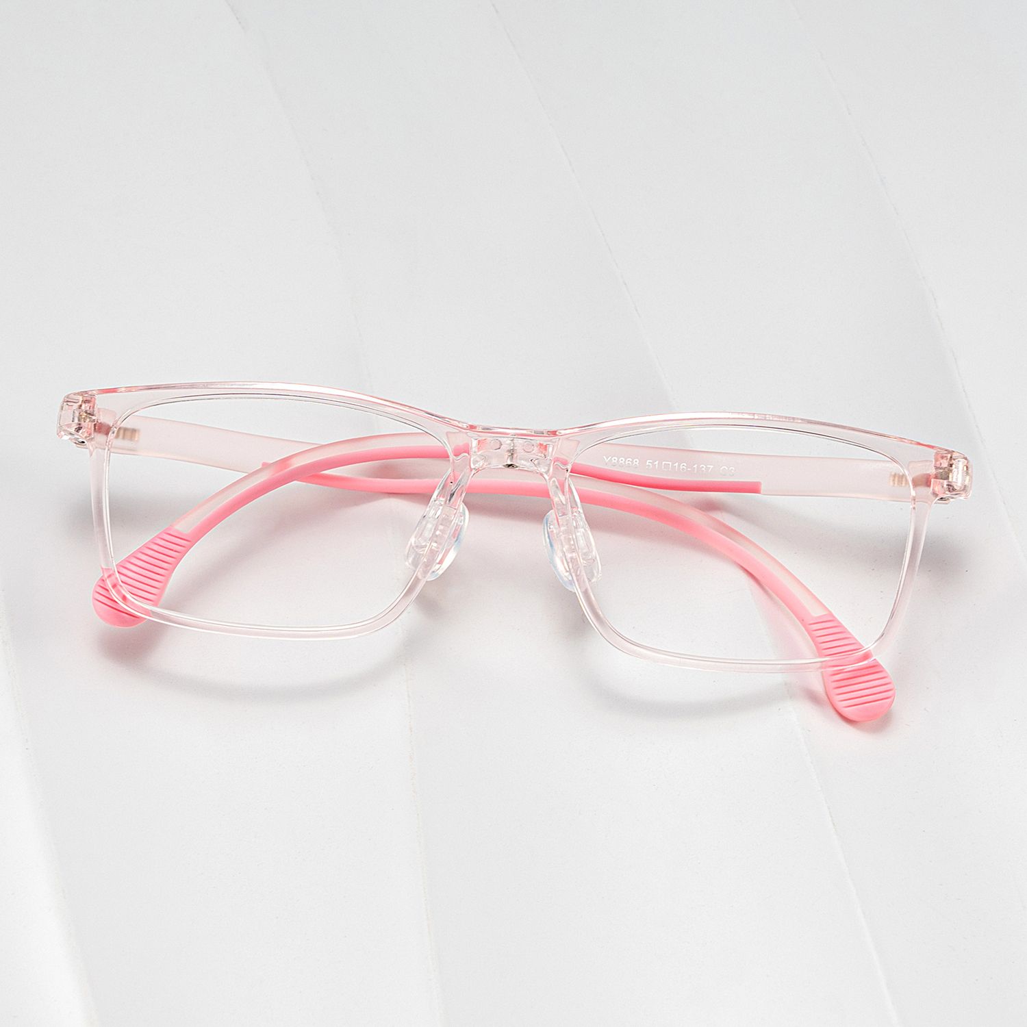 Sunny Rectangle Pink Frame Eyeglasses for Tween0