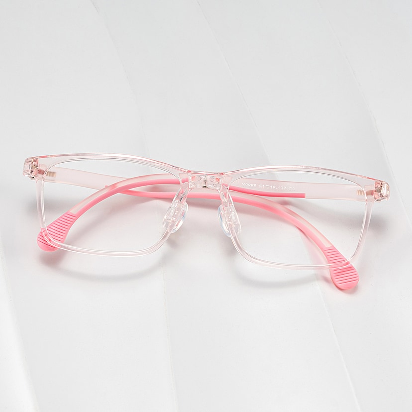 Sunny Rectangle Pink Glasses