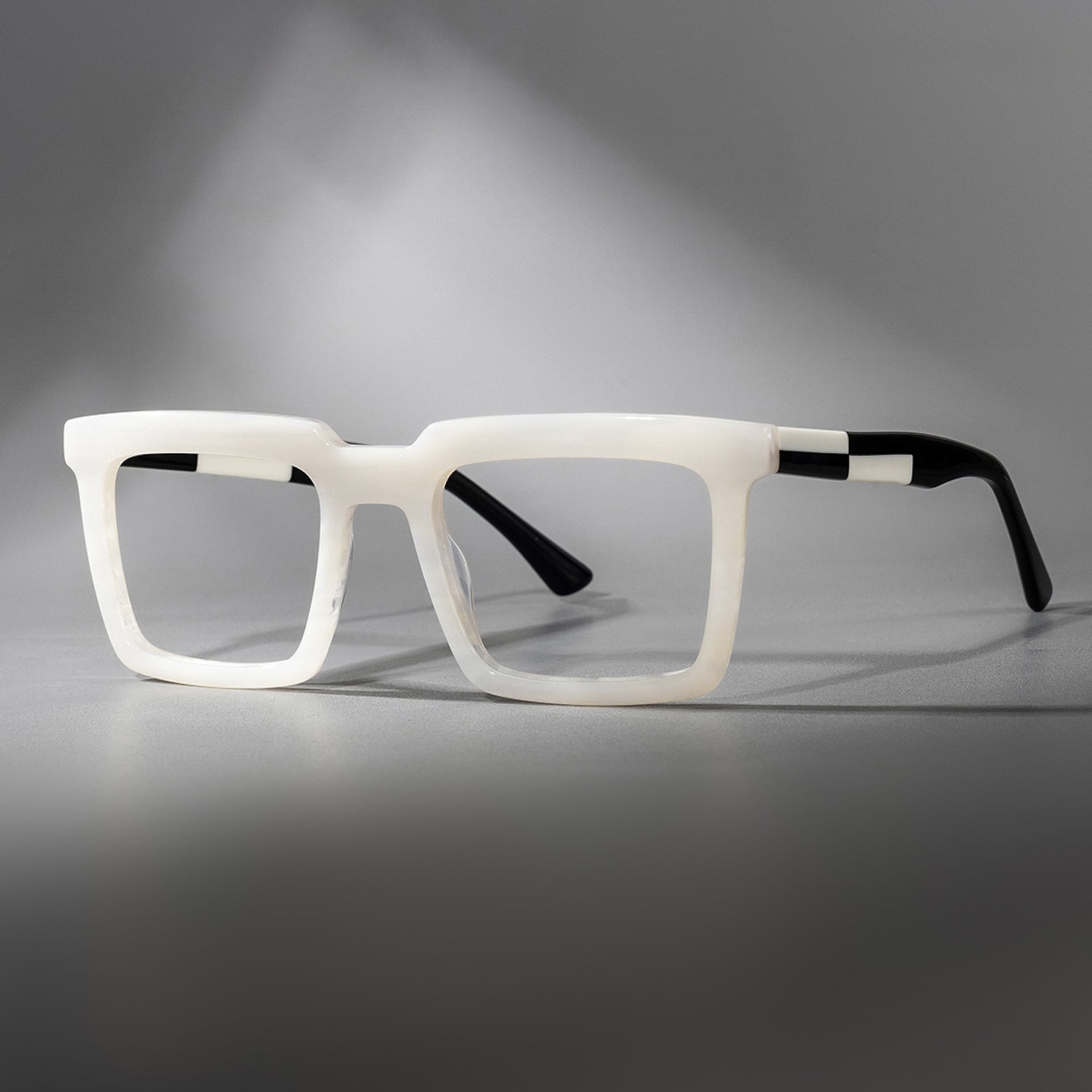 Leblanc Square White Acetate Glasses for Men | Zeelool0