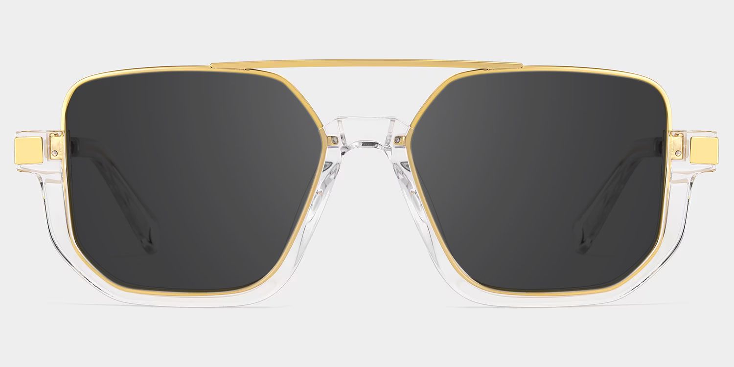 Oromiya Mixed Gold Clear Frame Sunglasses | ZEELOOL0