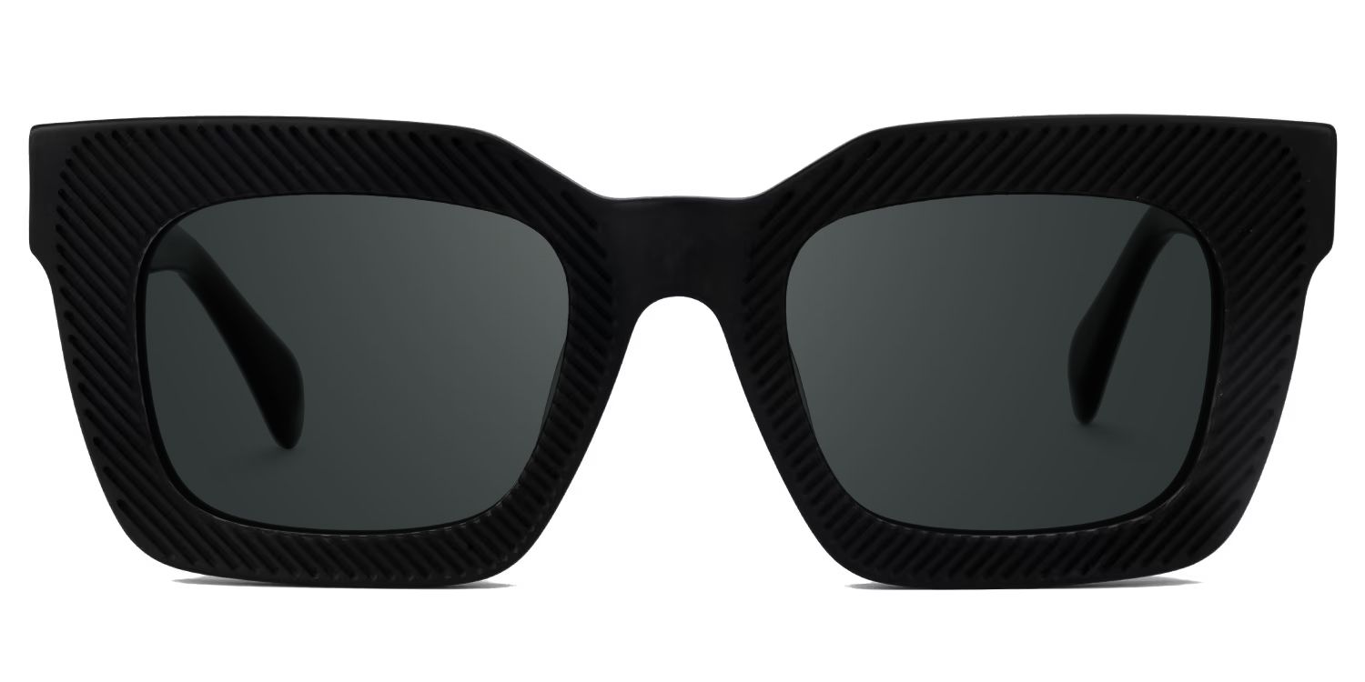 Keisa Square Black Sunglasses0