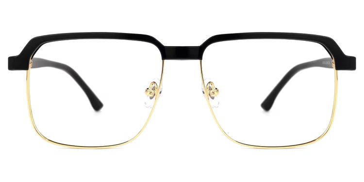 Cherron Browline Black-Gold Glasses