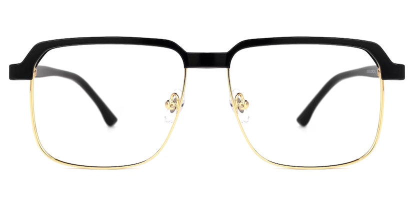 Cherron Browline Black-Gold Glasses