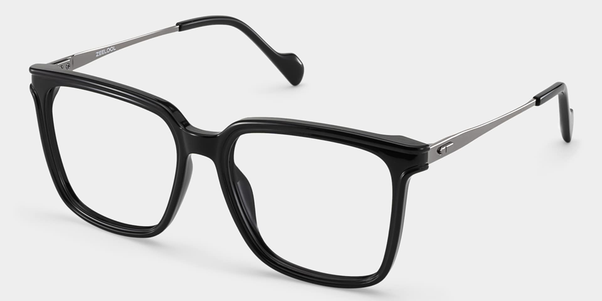 Thin Black Frame Glasses With Square Shape3
