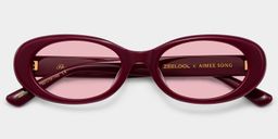 The 90s Red Oval Sunglasses1