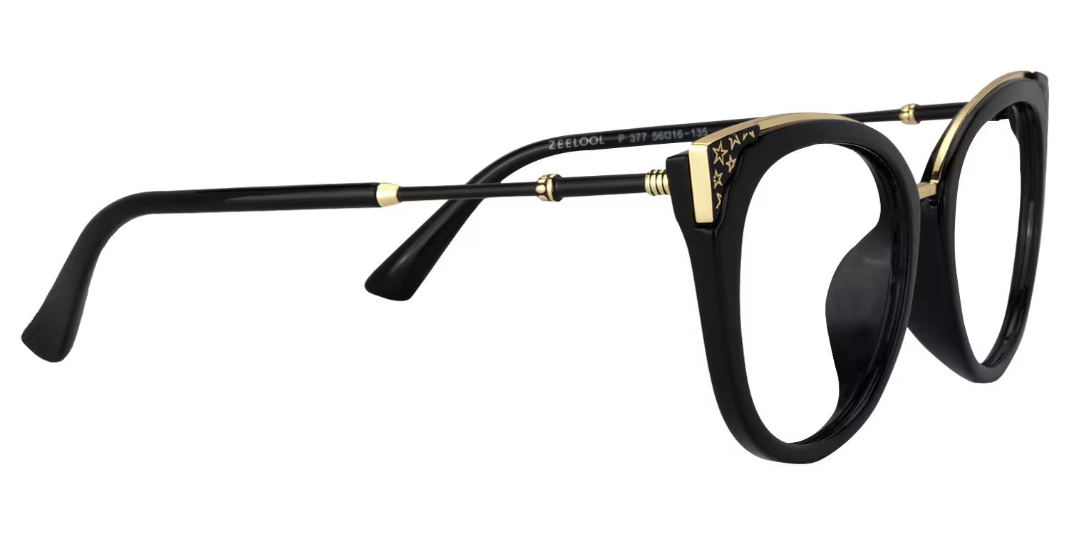 Dalton Cat Eye Black Glasses | ZEELOOL Canada3