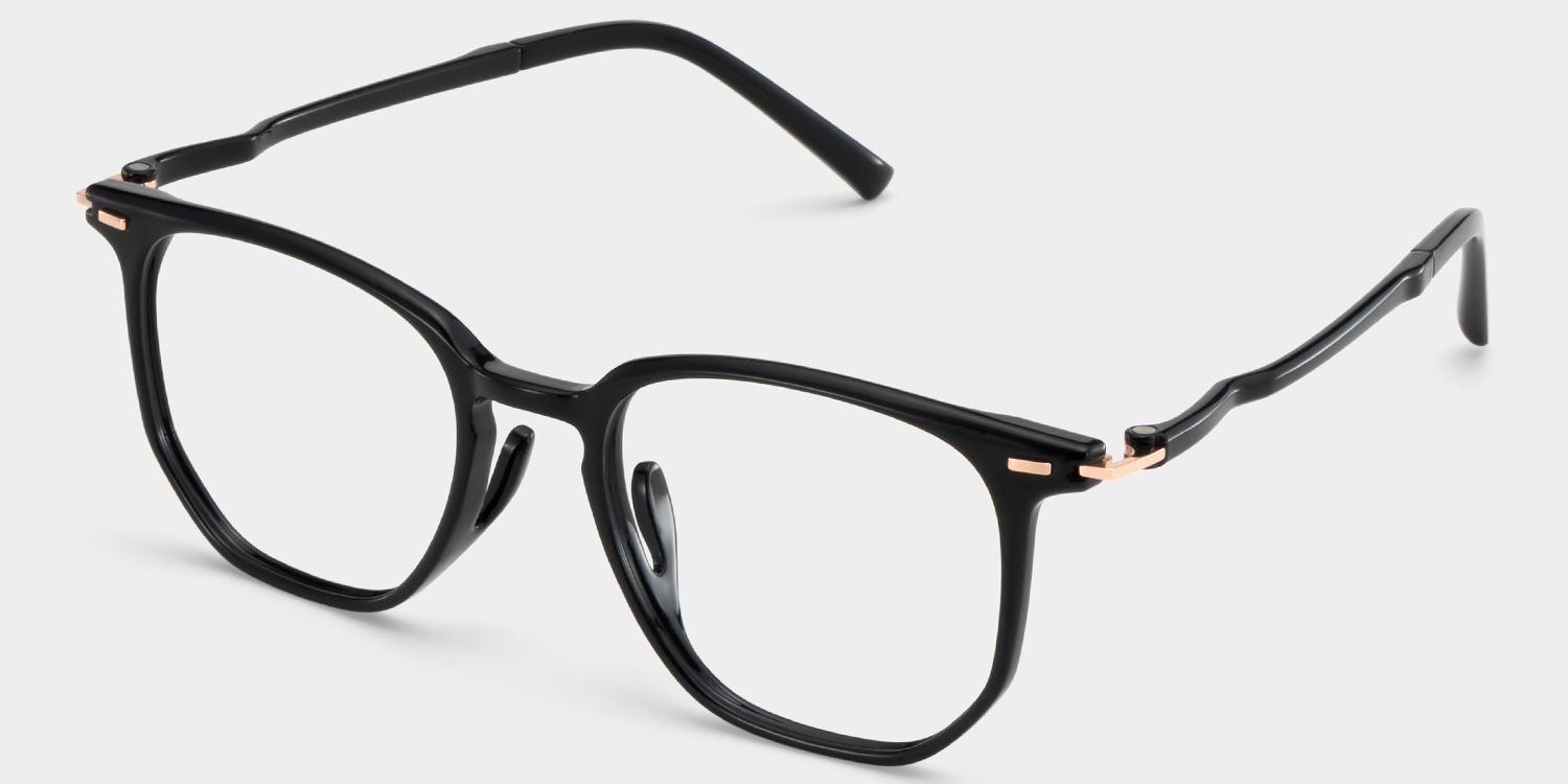 Geometric Black Eyeglasses- Isla TR90 Frame Glasses3