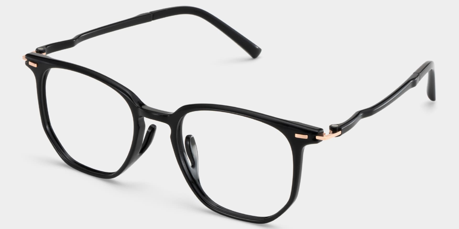 Geometric Black Eyeglasses- Isla TR90 Frame Glasses3