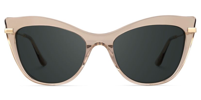 Indira Beige Cat eye Sunglasses