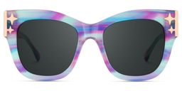 Minfia Square Blue Purple Glasses1