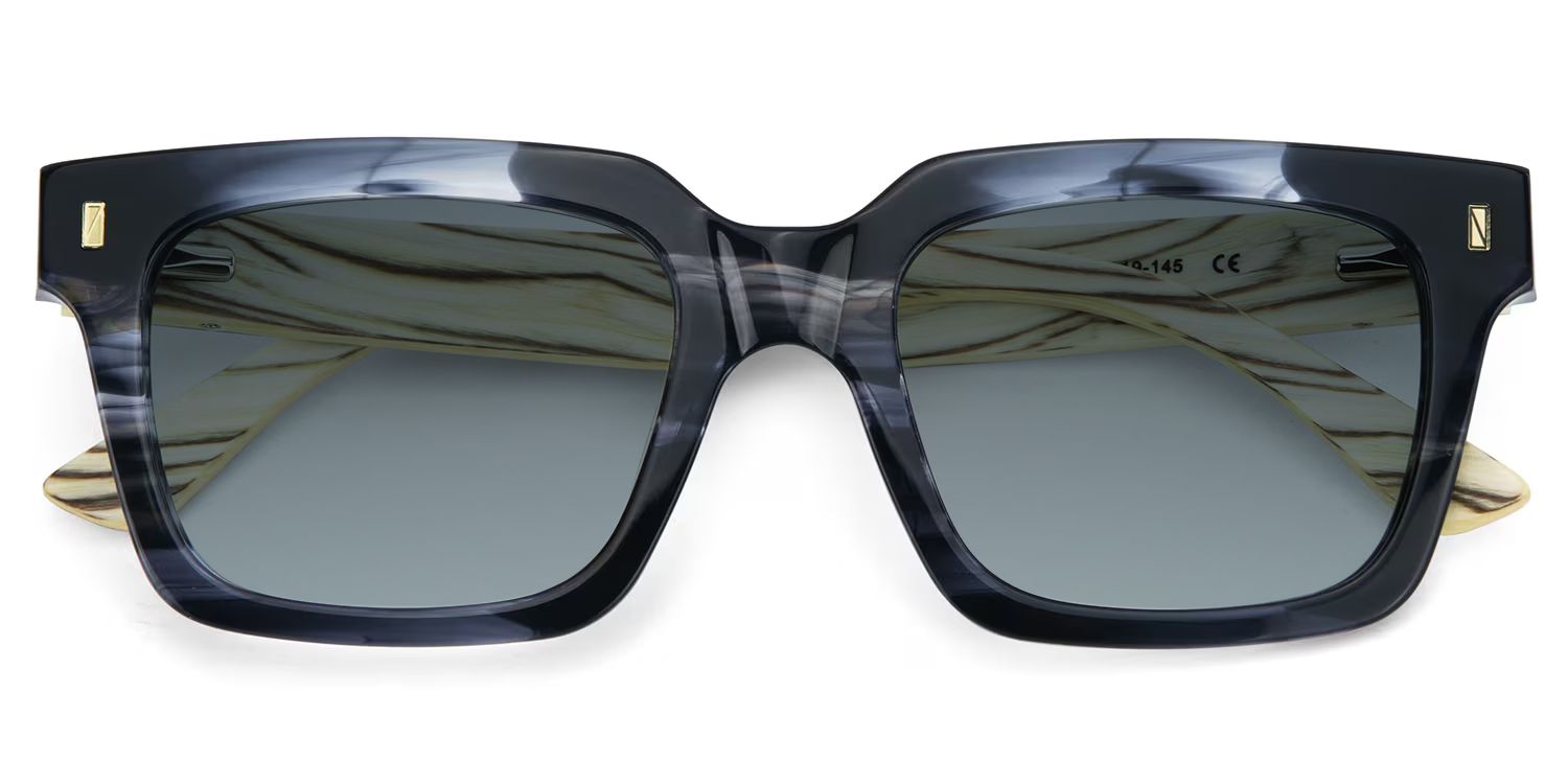 Rangel Gray Rectangle Polarized Sunglasses for Driving | ZEELOOL1