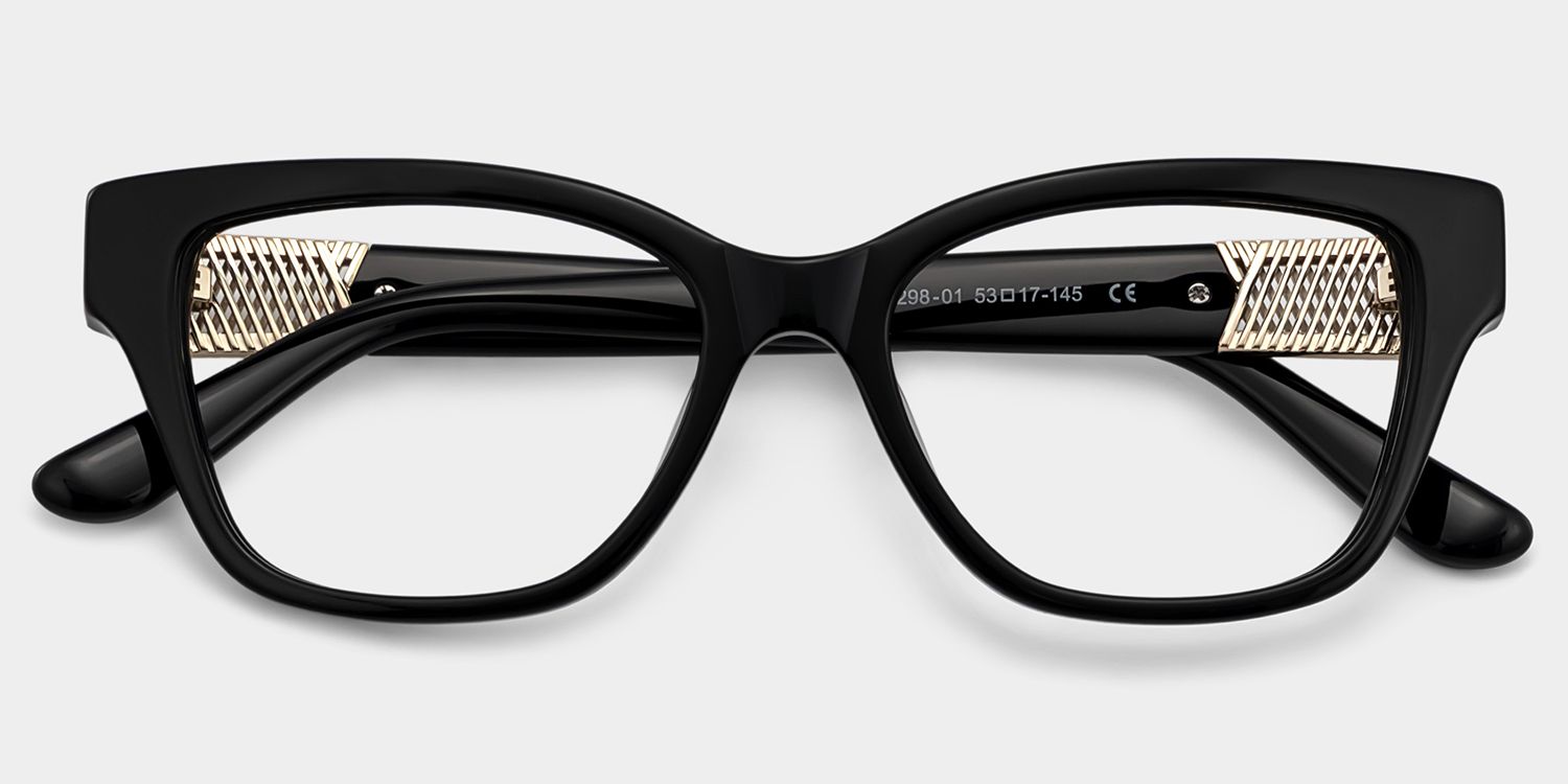Miranda Black Frame Cat Eye Glasses for Women | ZEELOOL1