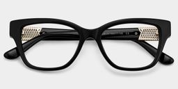 Miranda Black Cat eye Glasses1