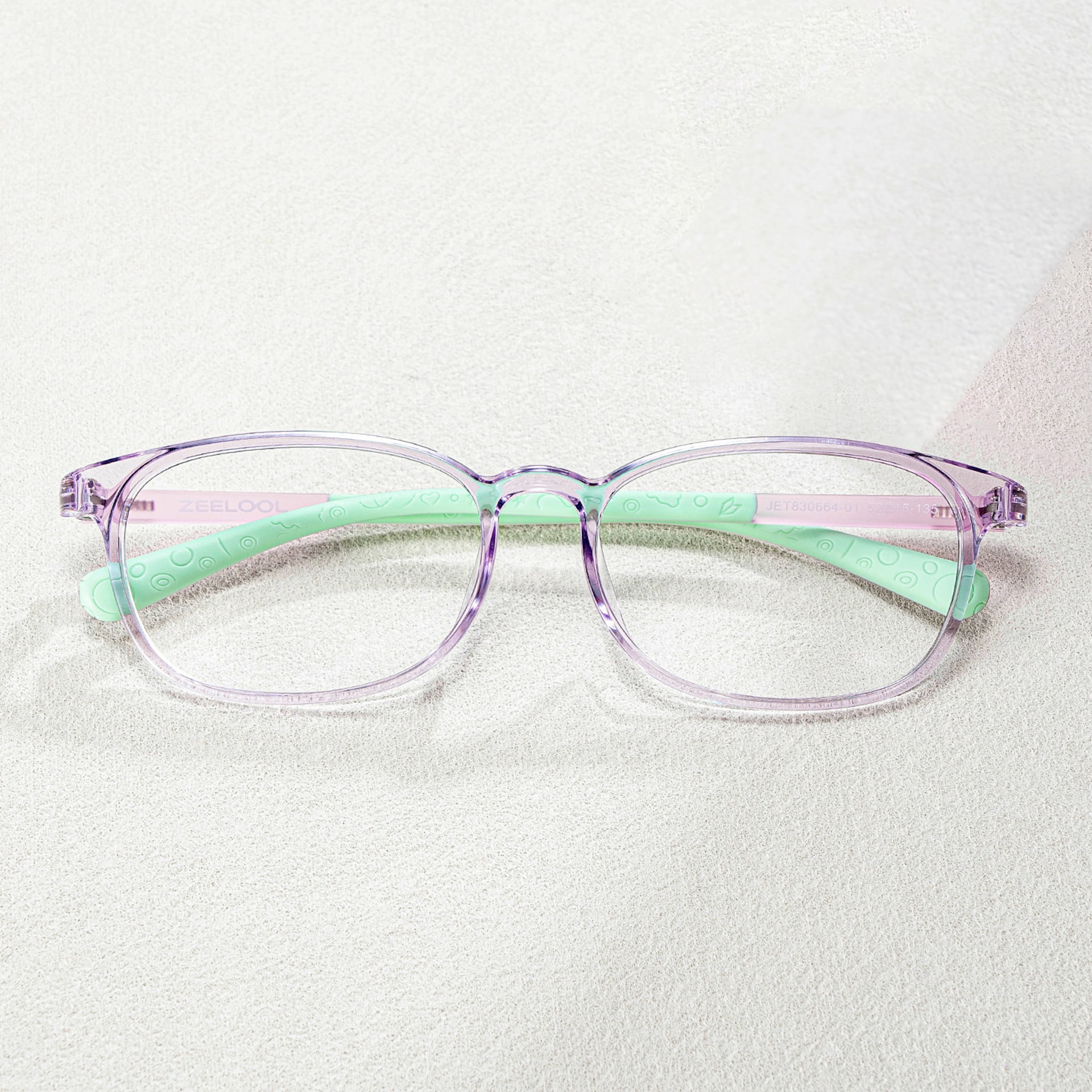 Kids Oval  Purple Amaker Frame Glasses | Zeelool0
