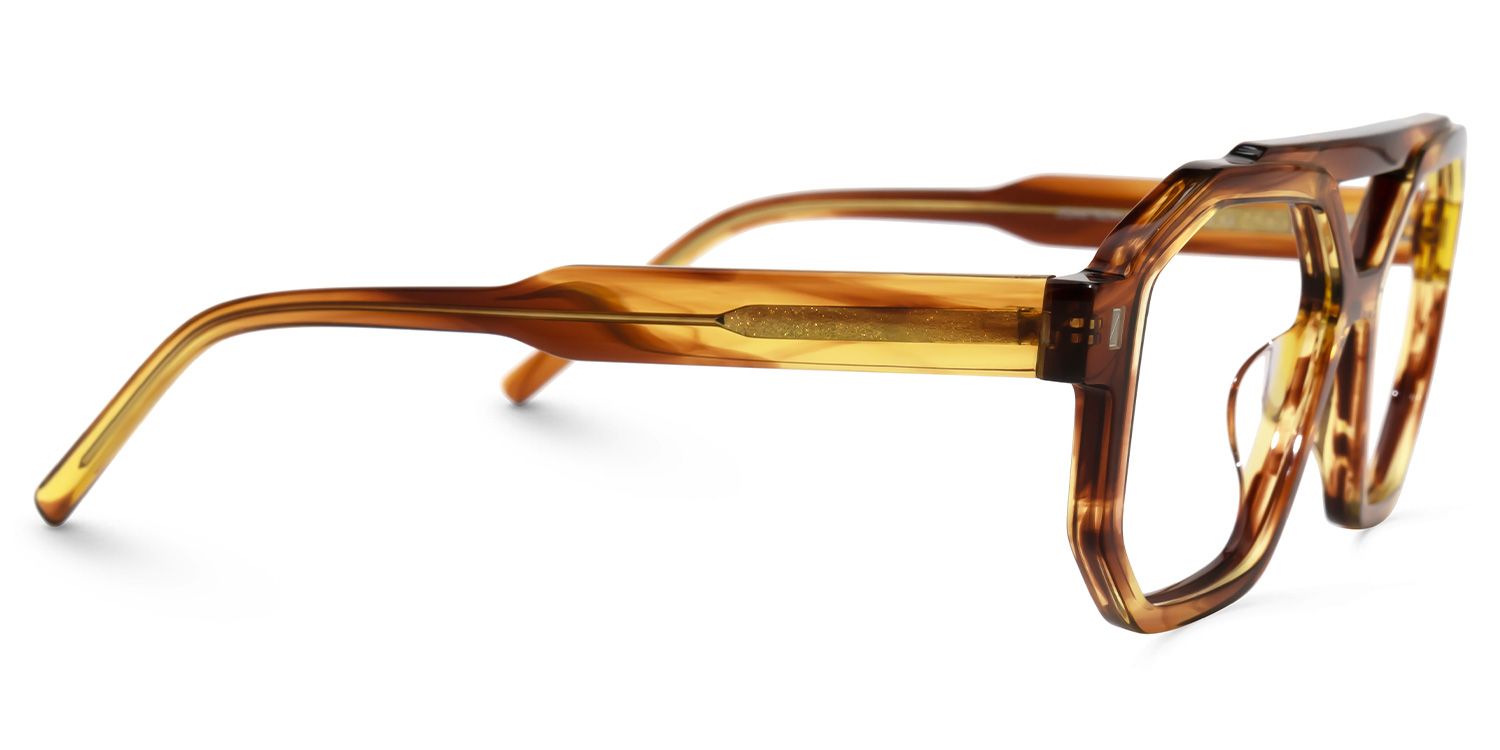 Milena Aviator Brown Glasses