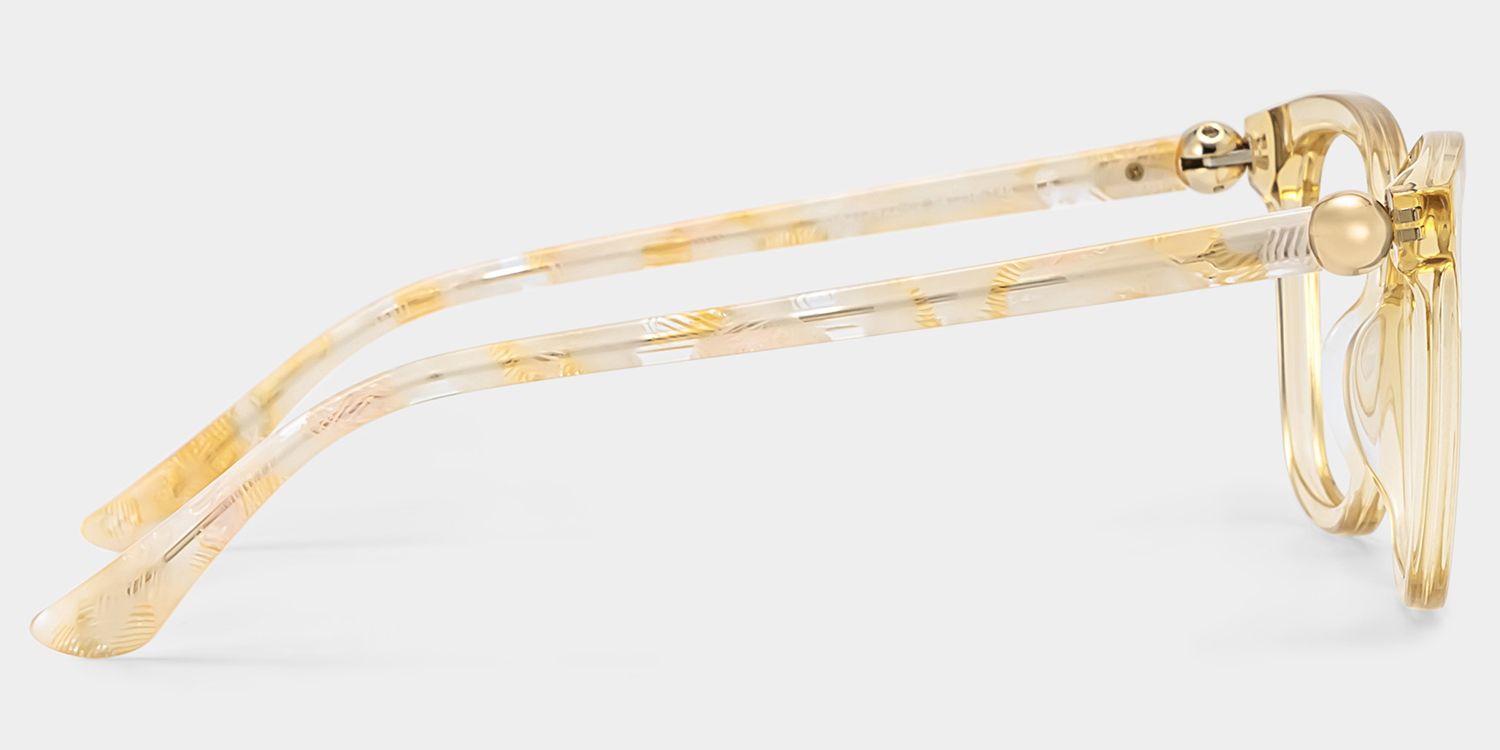 Affordable Clear Yellow Isabella Square Glasses Frames | ZEELOOL4