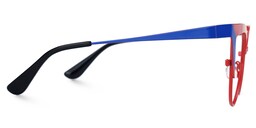Wendi Cateye Red-Blue Glasses2