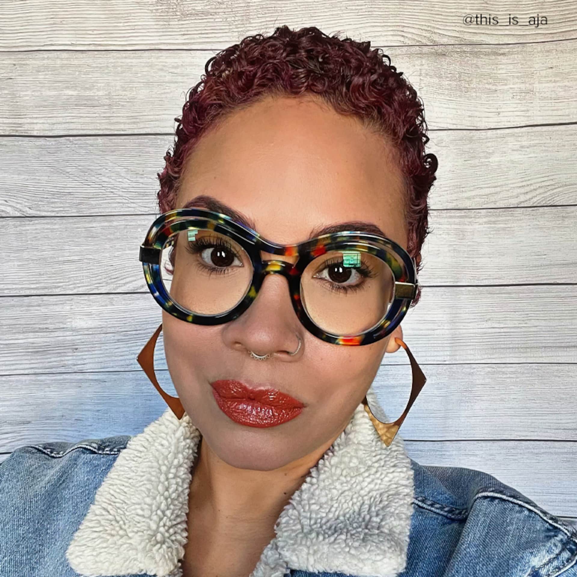 Texidor Round Eyeglasses, Blue Tortoise Frame Glasses6