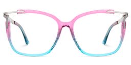 Sidibe Square Pink Blue Glasses0