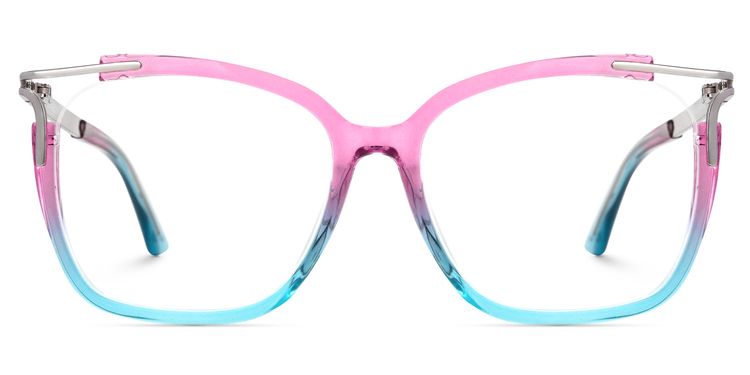 Sidibe Square Pink Blue Glasses