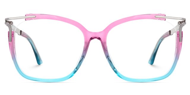Sidibe Square Pink Blue Glasses