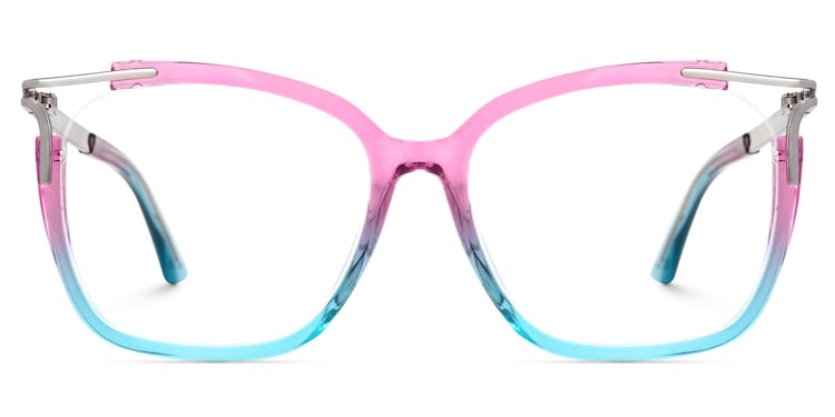 Sidibe Square Pink Blue Glasses
