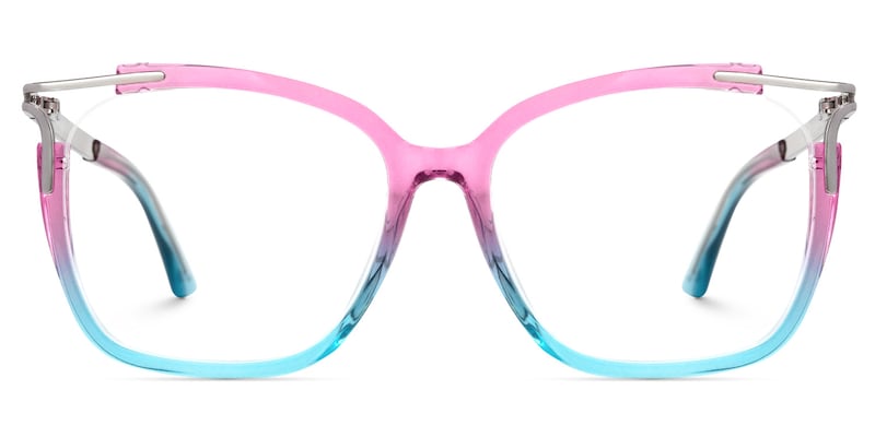 Sidibe Square Pink Blue Glasses