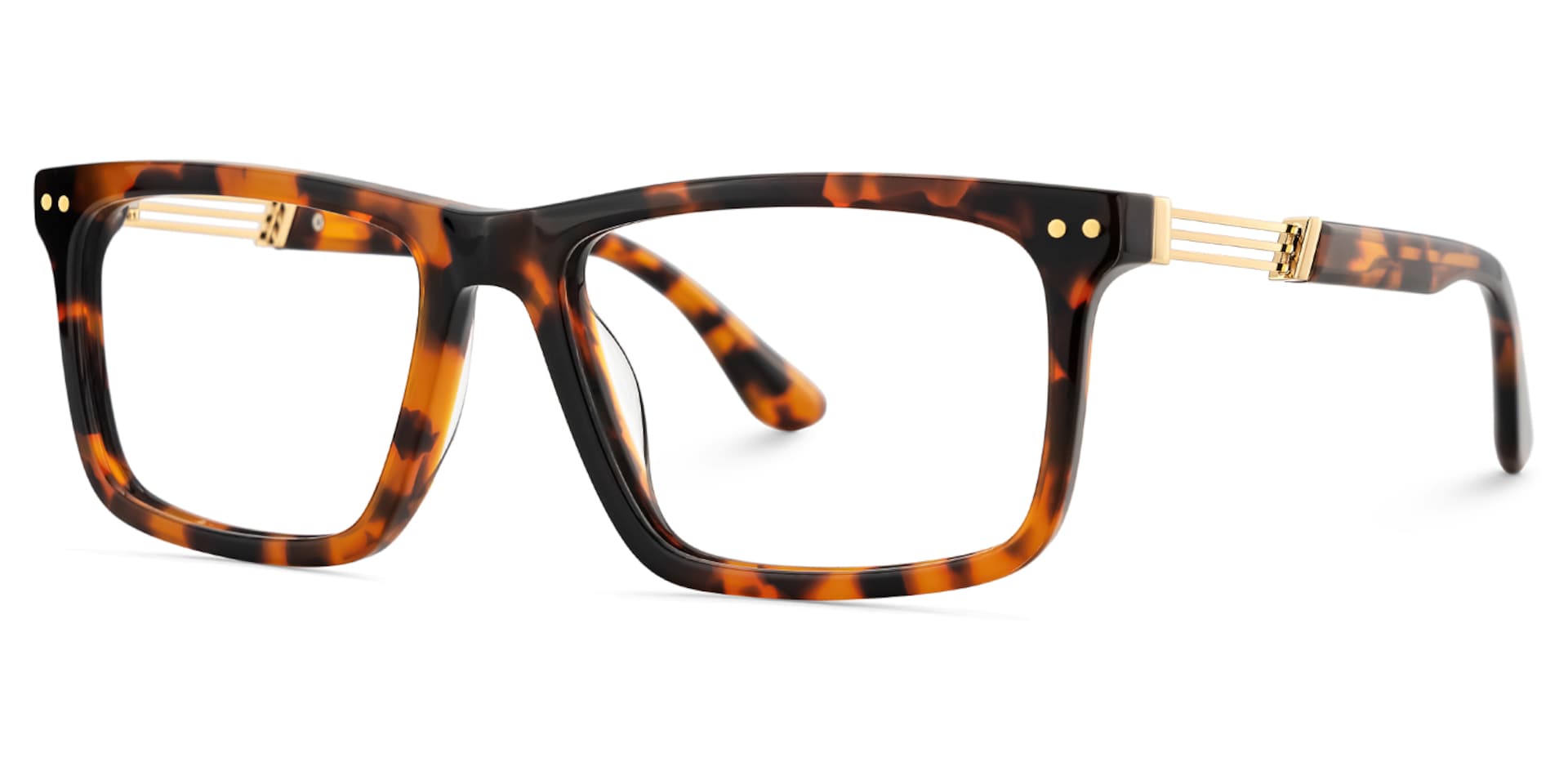 Emerson Eyeglasses in Rectangle Tortoise Frame | Zeelool3