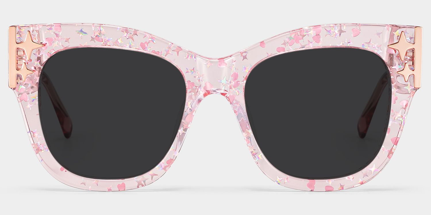 Minfia Square Pink Frame Sunglasses Online Sale | ZEELOOL1