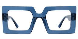 Tiffaney Square Blue Glasses0