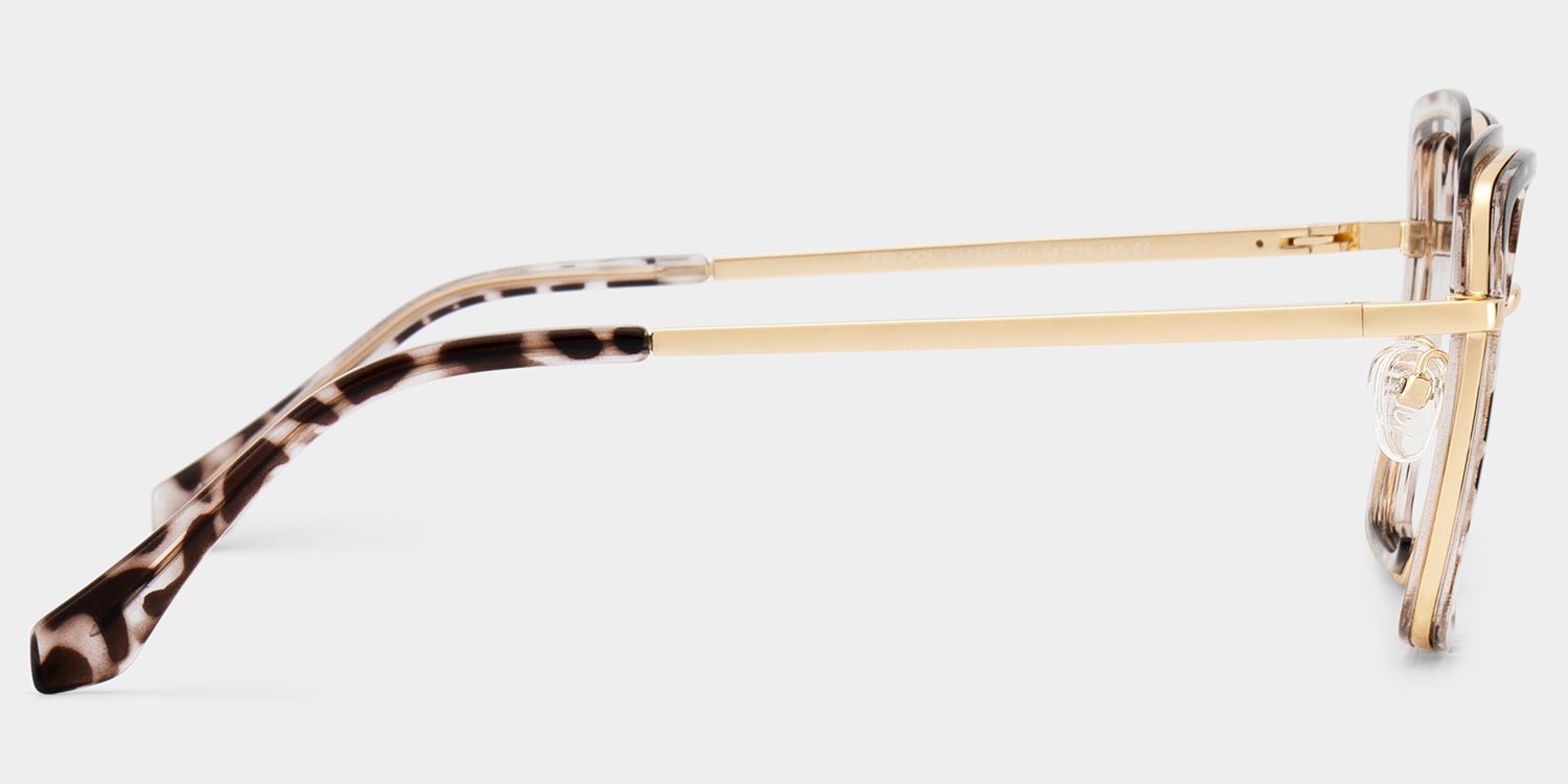 Cordaro Square Clear Tortoise Shell Glasses with Nose Pads